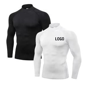 Ropa deportiva para hombre OEM Rashguard logotipo personalizado Fitness manga larga secado rápido correr gimnasio medias manga completa secado rápido Rashgard - Product Image 1