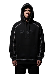 Custom Rhinestone Embellished Zip Hoodie Men Oversized 480gsm Acid Wash Heavyweight French Terry Streetwear ODM - Product Image 1