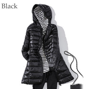 Women's Long Waterproof Eco-Friendly Memory Fabric Reversible Parka Jacket Zipper Closure Hood Winter Puffer Coat Plus Size - Product Image 5