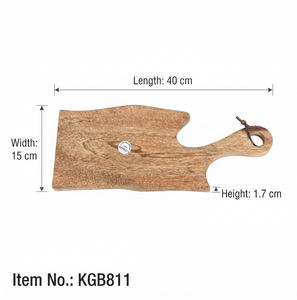Planche à servir en bois d'acacia naturel avec poignée, grande planche à découper en bois pour charcuterie, fromage, pain, pour cuisine, restaurant - Product Image 2