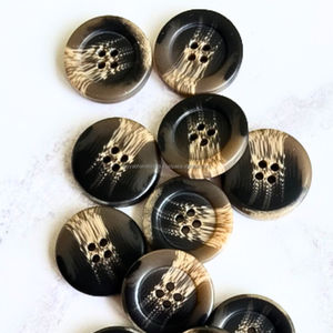 Botones de Cuerno de Búfalo con Acabado Blanco Natural, Novedades para Moda y Joyería, Ágata - Product Image 2