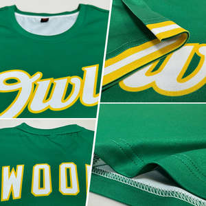 Maillot de baseball personnalisé vert OEM, tenue d'équipe pour le jour du match de softball, fabricant de chemises de sport sur mesure, fournisseur de chemises pour hommes - Product Image 2