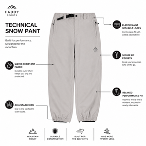 Pantalon de snowboard imperméable coupe-vent thermique unisexe pour sports d'hiver en plein air, respirant, pour la montagne et le snowboard - Product Image 5
