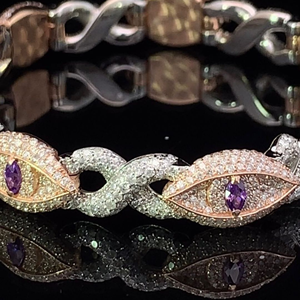Pulsera de Diamantes de Laboratorio de Lujo con Corte Brillante de 5 Puntas, Certificada por IGI, Oro de 14K, 3 Gramos, Unisex, Elegante, para Bodas y Fiestas - Product Image 2