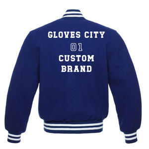 GUANTES City Classic Hombre Chaqueta Estilo retro Hombres Deportes Algodón Lana Varsity Chaquetas Oversize Venta al por mayor Varsity Jacket para hombre - Product Image 3