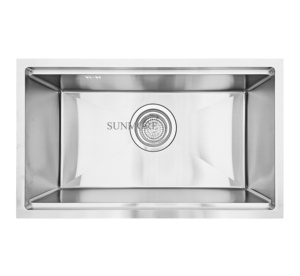 Évier de cuisine de luxe en acier inoxydable 304 gaufré, cuve simple avec surface brossée, prix de gros direct usine du Vietnam - Product Image 2