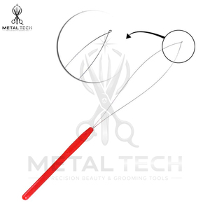 Factory Custom Logo Hair Extension Loop <b>Needle</b> Wire Pulling Hook Tool For Micro Ring <b>Bead</b> Extension Salon Accessories - Product Image 5