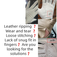 Guantes de Golf de Piel Cabretta Premium con Logotipo Personalizado, Transpirables, Antideslizantes, Profesionales, Unisex, Deportivos, para Exteriores, OEM