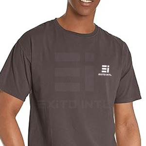 เสื้อยืดคอกลมผ้าคอตตอน/โพลีเอสเตอร์สีพื้นเรียบ ระบายอากาศได้ดี รับสกรีนโลโก้ ขายส่ง คุณภาพสูง สีตามสั่ง - Product Image 6