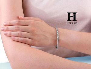 Luxury Alternating Princess Cut Diamond and <b>Aquamarine</b> Tennis <b>Bracelet</b>, 18K White Gold Fine Jewelry - Product Image 3