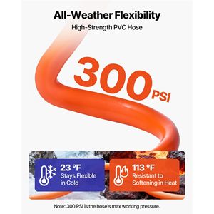 Avvolgitubo Automatico per Compressore d'Aria in PVC da 3/4 Pollici x 50 Piedi, Retrattile con Cavo di Ingresso da 5 Piedi, Componenti Pneumatici - Product Image 4