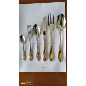 Ensemble de couverts argentés de qualité alimentaire, style américain, réutilisables, compatibles lave-vaisselle, en laiton, prix de gros - Product Image 5