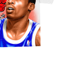 <b>Men's</b> <b>White</b> Short Sleeve T-Shirt With Custom Player Photo Print O-Neck Regular Fit Casual Jersey Style - Product Image 3