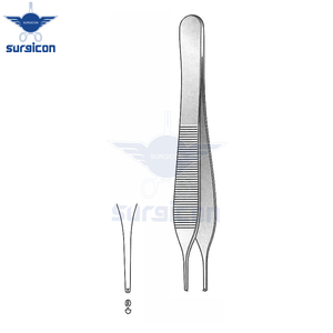 Pinzas de Disección Adson de 12 cm (4-3/4 Pulgadas) con 1x2 Dientes, Pinzas Quirúrgicas de Acero Inoxidable de Primera Calidad para Cirugía General - Product Image 3