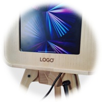 Photomaton portable en bois pour mariage, photomaton pliable avec support triangulaire pour événements festifs