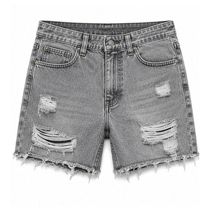 100% Cotton Made <b>Men</b> Casual Mid Drawstring Knitted Distress <b>Shorts</b> Pakistan Manufacture High Quality Best Selling <b>Lightweight</b> - Product Image 1