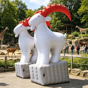 Modèle gonflable de chèvre <span class=keywords><strong>alpine</strong></span> publicitaire de 4 m en tissu Oxford, personnalisé, avec éclairage LED, pour événements agricoles, festivals et festivals de rue - Product Image 1