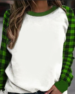 Sudadera de Manga Larga con Bloques de Color para Mujer, Cuello Redondo, Informal, de Punto, de Algodón, Estilo Otoñal, Corte Regular - Product Image 3