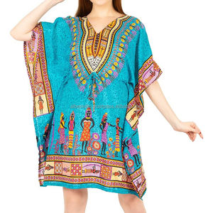 Ethnic <b>Women</b> <b>Dress</b> Dashiki <b>Dresses</b> for <b>Women</b> Easy to Wear <b>Kaftan</b> <b>Dresses</b> <b>Women</b> Loose Beach Gown on Cheap Price - Product Image 4