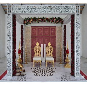 Mandap contemporain découpé au laser pour mariages abordables, magnifique mandap de style arabe, mandap extérieur sur le thème des mariages aux États-Unis - Product Image 1