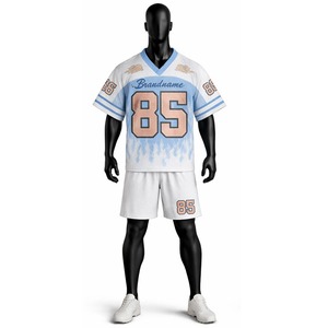 Ensemble de maillot et short de football américain personnalisé, uniforme sportif respirant, vêtements d'équipe personnalisés pour les entraînements et les matchs - Product Image 2