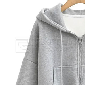 Top corto de alta calidad para mujer, sudaderas con capucha, gran oferta, ropa de calle con logotipo frontal, Top corto con capucha forrado en invierno de longitud corta - Product Image 6