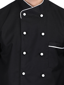 Veste de chef unisexe à coupe ajustée, manches longues, en polycoton, couleurs personnalisées, uniforme culinaire professionnel, service de restauration - Product Image 1