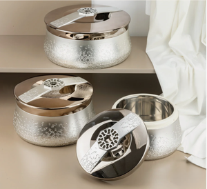 Luxury Metal Storage Jar Pots Cookware Set with Lid Decorative Kitchen <b>Container</b> Organizer for Dry Fruits <b>Snacks</b> Sugar Tea - Product Image 2