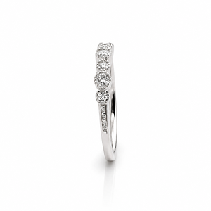 925 Sterling <b>Silver</b> Women's Half <b>Eternity</b> Band <b>Ring</b> with Cubic Zirconia Classic Minimalist High Polish Finish Wedding Party - Product Image 3