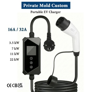 Estación de Carga para Vehículos Eléctricos, Estándar Chino AC 230V, Nueva, OEM/ODM, GBT 7kW/11kW, Portátil, con Corriente Ajustable y Funciones Inteligentes - Product Image 1