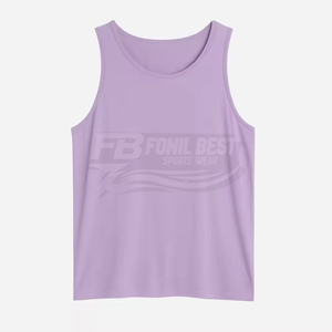 FONILBEST SPORTS WEARS Chaleco de Punto 100% Algodón para Hombre, Informal, Transpirable, con Logotipo Delantero y Trasero, Tela de 180g, Colores y Tallas Personalizables - Product Image 3