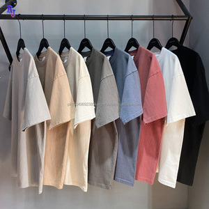 Camiseta lavada con ácido con estampado digital para hombre, ropa de calle con hombros caídos, camisetas Vintage gráficas personalizadas negras, camiseta para hombre - Product Image 1