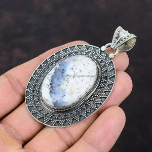 Pendentif en argent sterling massif 925 Dendrite Opale Gemstone Pendentif fait à la main Pendentif en argent de créateur Cadeau d'anniversaire - Product Image 5