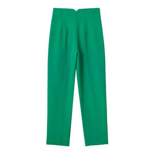 Oem Services Women Streetwear Slim Fit Ladies <b>Trousers</b> <b>High</b> Quality Casual <b>High</b> <b>Waist</b> Solid Color Women <b>Trouser</b> - Product Image 2