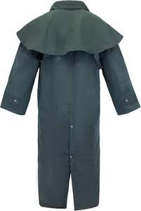 Manteau long d'équitation en cuir huilé/ciré pour homme adulte, imperméable, très vendu - Product Image 4