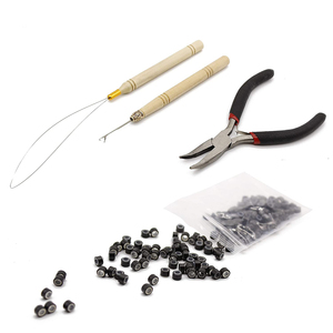 Nouvel ensemble d'outils de salon professionnels en acier inoxydable, design personnalisé, pince à micro-anneaux, perles, extensions de cheveux - Product Image 1