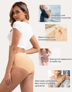 Braguitas de Algodón para Mujer, Tejidas, Ecológicas, de Secado Rápido, Cómodas, Elásticas, Transpirables, de Cintura Alta, para Uso Diario - Product Image 4