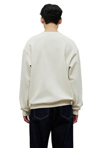 Coton mélangé personnalisé de qualité supérieure pour hommes, manches longues, imprimé ODM, coupe ample, col côtelé, ivoire, 100% coton, collection hiver - Product Image 4