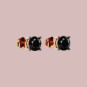 Luxury Black Moissanite Round Cut Stud <b>Earrings</b> Four Prong Solitaire 925 Silver <b>Fine</b> Jewelry Gift for Women Men Elegant Style - Product Image 6