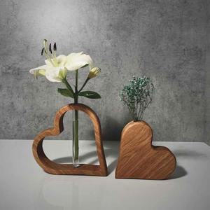 Jarrón de Madera Moderno Art Deco para Flores Secas, Decoración de Mesa de Madera de Acacia y Mango para el Hogar, Bodas y Eventos - Product Image 4