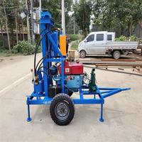 Plateforme de forage mobile sur roues pour puits d'eau, machine de forage rotative hydraulique de 150 m pour l'irrigation agricole