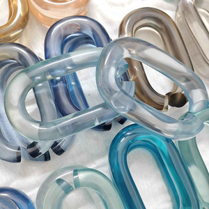 Eslabones de Cadena de Resina Transparentes de Gran Tamaño y Coloridos para Decoración de Paredes, Accesorios para Divisores de Habitaciones, Eslabones de Cadena AL MALIK CRAFT - Product Image 2