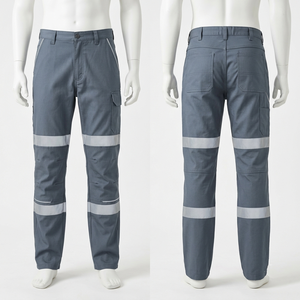 Industrial 65 Polyester 35 Cotton Twill 245 GSM Reflective Hi Vis Cargo <b>Work</b> <b>Pant</b> Custom Logo OEM ODM Quality - Product Image 5