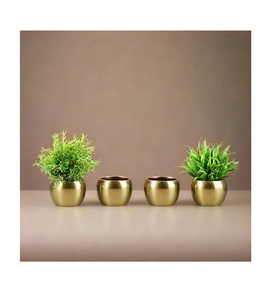 Brass Planter Decorative <b>Vase</b> Handicrafts Planter Pot Hot Sale <b>for</b> Green Plants Desktop Decor Circular Design - Product Image 3