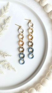 H a CRAFT ต่างหูแบบหนีบเรซิ่นสำหรับงานปาร์ตี้สำหรับผู้หญิง - Product Image 3
