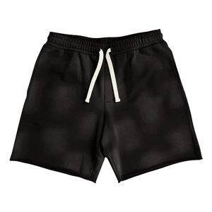 Short de jogging sport pour homme en molleton de coton French Terry, style vintage High Street, délavé à l'acide, brut, avec cordon de serrage, finition vintage - Product Image 1