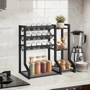 Estante decorativo de metal para especias, perfecto para organizar condimentos, botellas de salsa y artículos esenciales de cocina. Venta al por mayor desde India. - Product Image 4