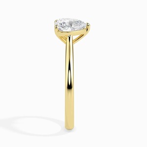 Bague de fiançailles solitaire en or jaune 14 carats avec diamant de laboratoire en forme de cœur de 0,75 carat, bijoux fins sur mesure - Product Image 6