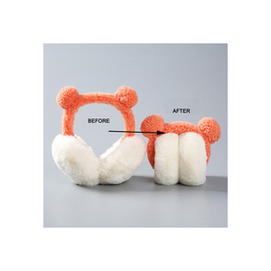 ที่ปิดหูรูปหูกระต่ายสีชมพู ขนนุ่ม อุ่นสบายสำหรับฤดูหนาว - Product Image 4