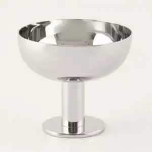 Gobelet à sundae en acier inoxydable réutilisable et écologique, bol à dessert en métal sur pied, plat de service <1L - Product Image 2